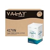 Morcon Valay 417VN Servilletas de papel con tacto de lino para eventos y restaurantes, cenas o bodas de lujo, servilletas de papel blanco duraderas y absorbentes, desechables, 1/8 pliegues, 300