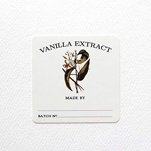 Vanilla Extract Labels - Pack of 12. Size >> 2" x 2" - Thumbnail 2
