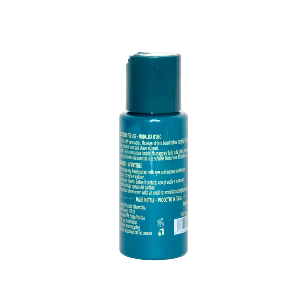 Barberino's Olio Pre-Rasatura - Prepara e Protegge la Pelle per una Rasatura Scorrevole e Senza Irritazioni - 50ml