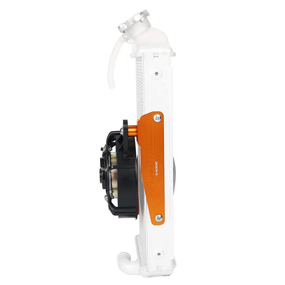 NICECNC Naranja Ventilador de Radiador Eléctrico 2 + Motor de 4 Tiempos Compatible with 125-500 XC/XCF/XCW/SX/SXF/EXC/EXCF/TPi/6D,125-501TE/TE i/FE/TX/FX/TC/FC 17-22