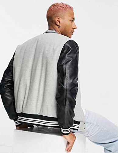 Image of BE SAVAGE Men's Regular Bomber Varsity Jacket