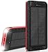 Produktbild AMAES Solar Powerbank 25000mAh, Externer Akku mit 3 Ausgänge / 2 LED Lampe / IPX5 Wasserdicht, Solar Ladegerät für Smartphones, Tablet, Camping, Reisen, Notfälle