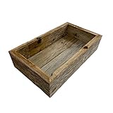 BARNWOODUSA Reclaimed Wood Bathroom Décor Box Rustic Toilet Paper Holder Decorative Storage Box Succulent Planter Rustic Kitchen Table Natural Weathered Gray 15 1/2-inch Wide