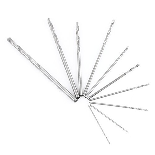 Silver Color Pin Drilling, Hand Drill Drill Hand Tools Pin Vises Vise Hand Drill with 10Pcs HSS Drill Bits Set Chuck Grasp Range 0.3-3.6mm