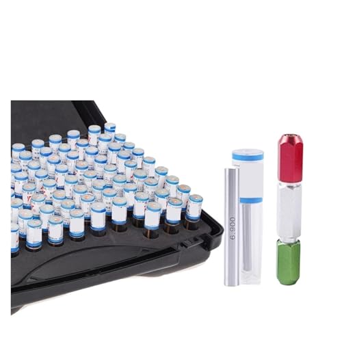 BARRINS Pin Gage 71Pcs 0.3-1.00mm Step 0.01mm Cylindrical Pin Gauge Smooth Plug Gauge Hole Gauge Step Pin Gage Holder Measuring Tool