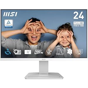 MSI PRO MP2412WDE 23,8 Zoll (60cm) Full HD (1920×1080) Business Monitor, 100Hz, 1ms, Adaptive Sync, Rahmenloses Design, HDMI