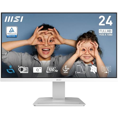 MSI PRO MP2412WDE 23,8 Zoll (60cm) Full HD (1920x1080) Business Monitor, 100Hz, 1ms, Adaptive Sync, Rahmenloses Design, HDMI