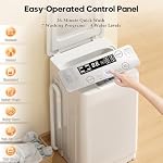 Auertech 18 lbs Portable Washing Machine, Fully Automatic Portable Washer with LED Display, 7 Wash Cycles, 4 Water Levels, Top Load Washing Machine for Apartment, RV, Dorm, Home