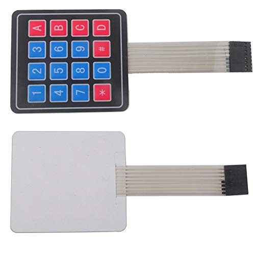 Image of 4x4 Keypad 16 Key Matrix Array Membrane Switch 8pin Keyboard | (Pack of 5) DIYmalls 4x4 Keypad 16 Key Matrix Array Membrane Switch 8pin Keyboard for Arduino ESP32 Development Board