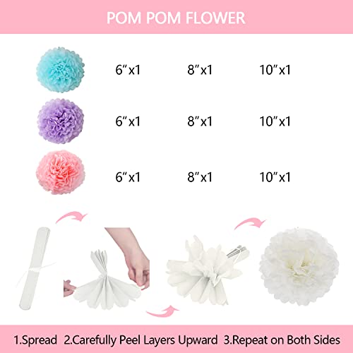 image for LITAUS Macaron Birthday Decorations - Pack of 20 | Happy Birthday Bann