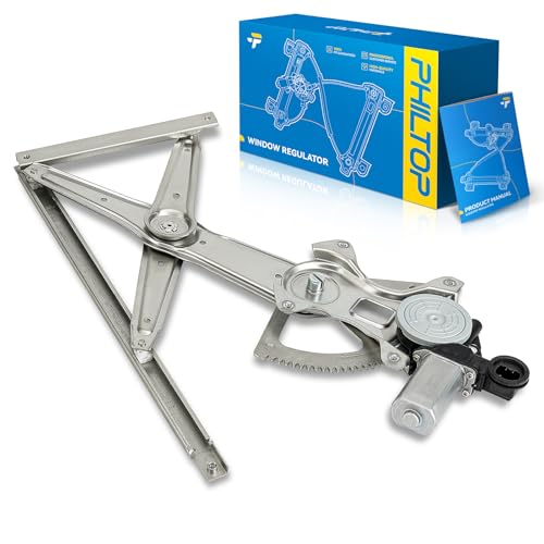 Image of PHILTOP Front Right Passenger Side Power Window Regulator and Motor Assembly Compatible with 2004-2009 Prius 2005-2010 tC 2007-2012 Yaris 1.5L 2008-2014 xD Replaces 748-939,6 Pins