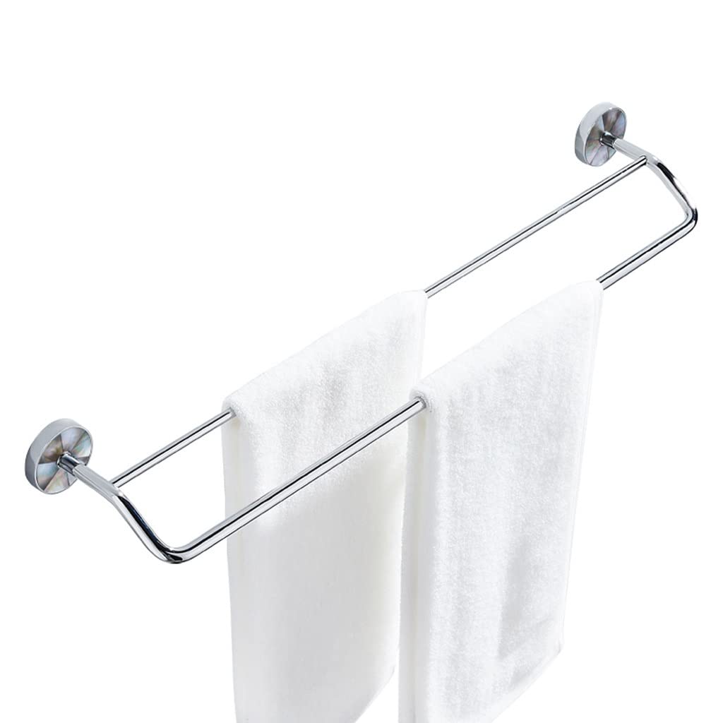 Porte-serviette double tige de 60cm au design épuré pour salle d'eau