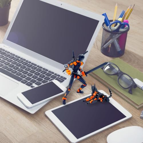Image of 2 Pcs Action Figure, Dummy 13 Action Figure Toys, Polyarticular Movable Titan 13 Action Figure Action, High Degree&Freedom Multi Articular Stick Titan, 3D Printed Toys for Desktop Decor&Game Lovers