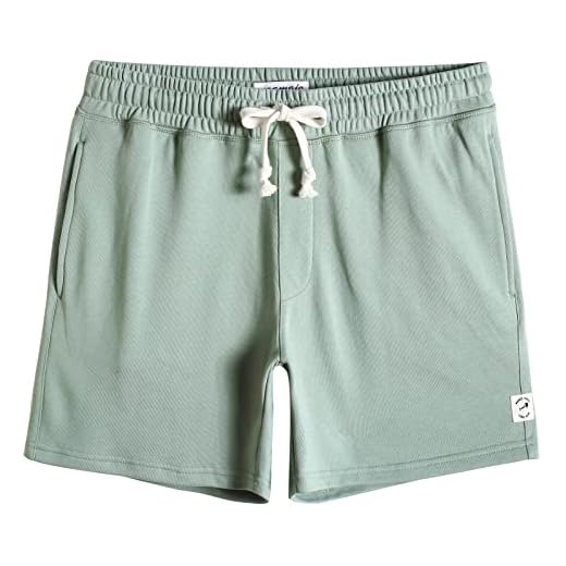 maamgic Mens Athletic Gym Shorts 5.5" Elastic Waist Casual Pajama Pocket Jogger Men Workout Short Pants Mint Small
