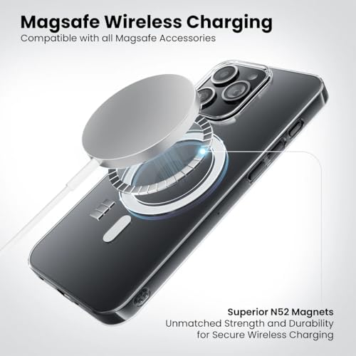 Image of Anti-Yellow Clear Case for iPhone 14 Pro | UV Shield Technology | Zero-Yellowing Formula | MagSafe Compatible | Drop Protection (TPU + Polycarbonate | Crystal Clear)