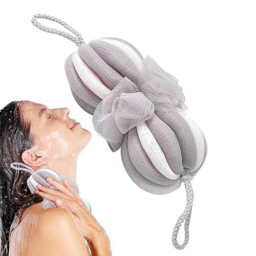 Esponjas de lufa para ducha, esponja de ducha para el cuerpo, esponja de lufa, esponja suave, esponja de flores, herramientas de limpieza, puf, calma el lavado de la piel para niños y adultos