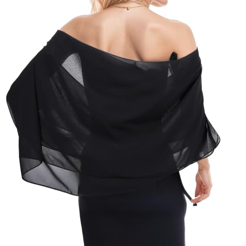 Women's Scarf Shawls and Wraps Soft Chiffon Scarfs Shawls and Wraps for Evening Dresses Wedding Bridal Scarve Party Elegant Soft Sheer Chiffon Stole