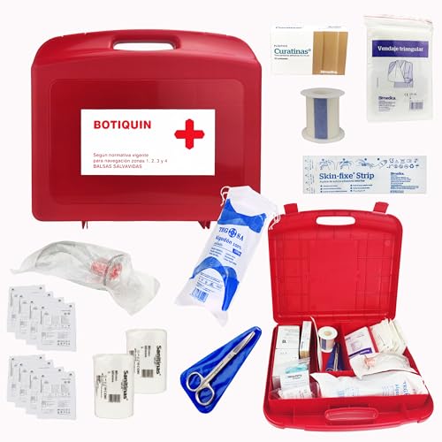DEPALMERA Pharma✙ Botiquín Nautico Zona 4 de Primeros Auxilios Homologado para Barco, Embarcaciones de Recreo, Balsas Zonas de Navegación 1, 2, 3 y 4