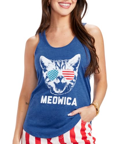 Débardeur patriotique USA pour femme avec drapeau américain original et humour