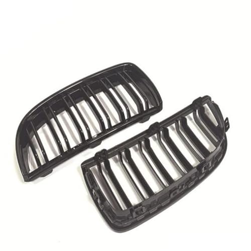 Rejilla frontal de fibra carbono BMW E90 328i 330i 335i pre-facelift negro brillante 6