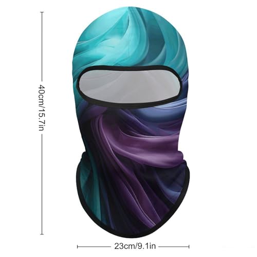 Máscara facial de pasamontaña verde esmeralda y morado para hombre y mujer, protección solar, transpirable, cubre todo el cabeza para senderismo, ciclismo, correr, conducción miniatura 2
