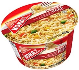 Koka Noodles Original Beef Flavour Oriental Style Instant Noodles 12 Bowls of 90 g