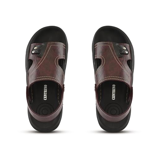 Image of Centrino Men's Sling Sandals | Stylish Strap Sandal with Grip Insole | Platform Comfort Sandal with Accent Pouch & Adjustable Strap| Comfortable Casual Footwear for Office, Travel & Walking (9578)