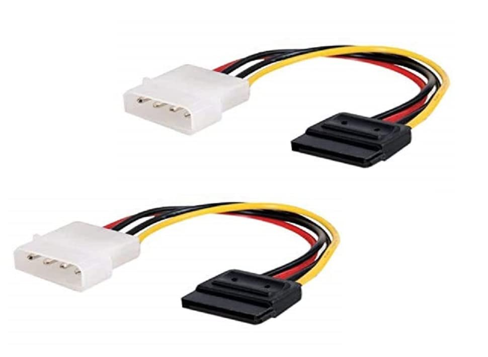 Steko (Pack of 2 Pieces 4 Pin Molex to 15 Pin Power Sata Cable for SSD, Internal Hard Disk Drive, HDD & DVD/CD Writer(Black,Yellow,Red,White) (B0B71H941B) Amazon Price History, Amazon Price Tracker