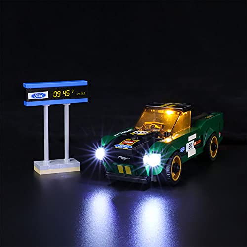Jeu De Lumières Pour (Vitesse Champions 1968 Mustang) Modèle De Construction, Kit De Lumière LED Compatible Avec Les Accessoires De Mise À Niveau Lego 75884 Pour Les Modèles (Non Inclus Le Modèle) Cover
