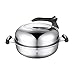 SHUUY Acciaio Inox Steamer, Vaporetti for piani di cottura ad induzione, speciale fumante piatto di legno elettrico Isolamento termico Anti-Scaling maniglia