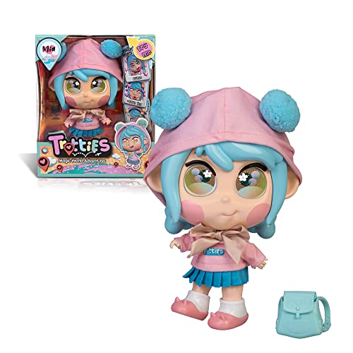 Trotties Emoti Eyes Mia, Multicoloured, Travel Dolls from the Animated Cartoon Series, with Accessories
