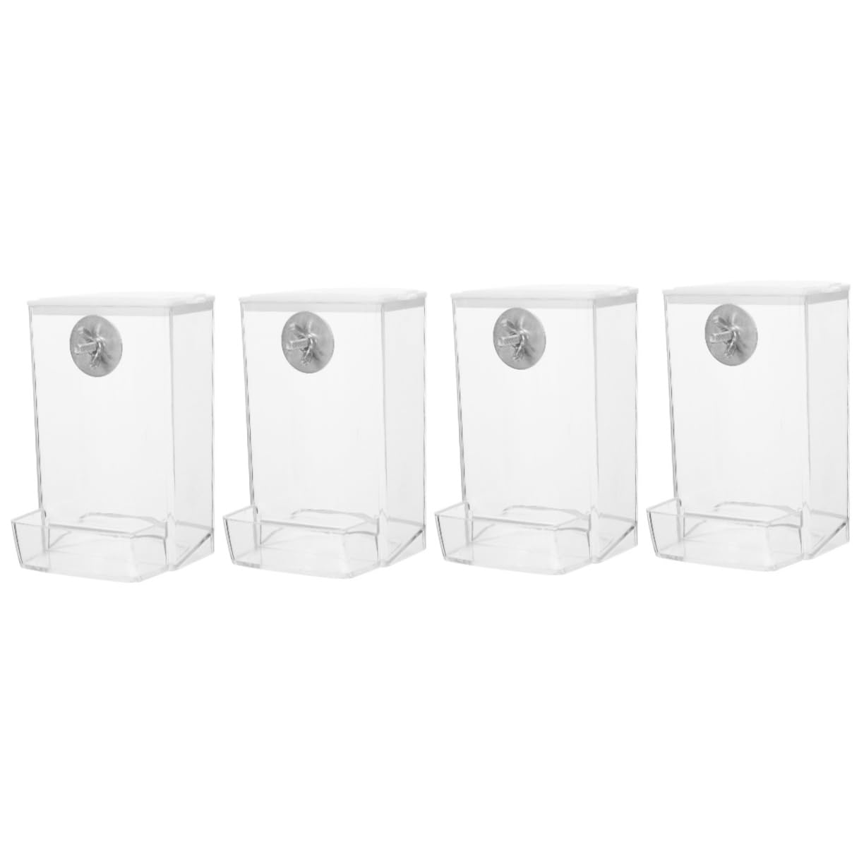 Yardwe 4 Pz Scatola Di Cibo Per Uccelli Gabbia Per Uccelli Alimentatore Automatico Porta Cibo Per Finestra Della Mangiatoia Per Mangiatoia Per Design Fibbia Pp