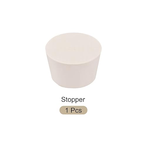 Miniatura 4 de Rebower Tapones de goma de laboratorio sólidos Tapones de silicona perforados, para puertos de vidrio, bocas de tubería - 1.811-2.205 inBlanco