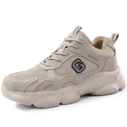 Image of Steel Toe Shoes for Women and Men, Lightweight Safety Work Shoes, Puncture Resistant Cushioned Low Top Work Sneakers for Warehouse Factory Construction