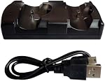 Compatible/Replacement PS3 Controller Charger Station 2 in 1 with LED Light Indicator, Charging Cable, Charging Dock for PlayStation 3 PS3 Dual Controller and Move Controller