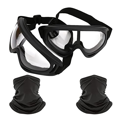 LJDJ Motorcycle Goggles,2 Pack Dirt Bike ATV Motocross