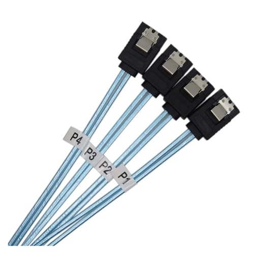 Cable S-AS SATA Alta Velocidad 6Gbps 4 Puertos 0.5 m miniatura 4