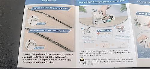 Bamda Staple Gun with 1200 Staples - 3 in 1 Staple Gun Heavy Duty for Wood , Adjustable strength and Durable, Manual Staples for Wall, Cable Tacking, Decoration DIY, Nail Guns for Wood 12 Bamda Staple Gun with 1200 Staples - 3 in 1 Staple Gun Heavy Duty for Wood , Adjustable strength and Durable, Manual Staples for Wall, Cable Tacking, Decoration DIY, Nail Guns for Wood - Image 12