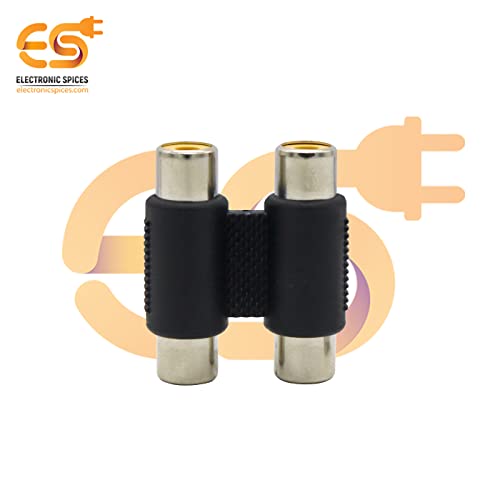 Image of Electronic Spices Dual RCA coupler 2 female to 2 female audio connector pack of 20pcs