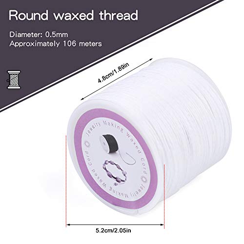 116Yards 0.5Mm Bracelet String Beading Thread Waxed Twine Waxed Polyester Cord Thread Thread Cord For Necklace Bracelet Jewelry Craft Making #TOP1
