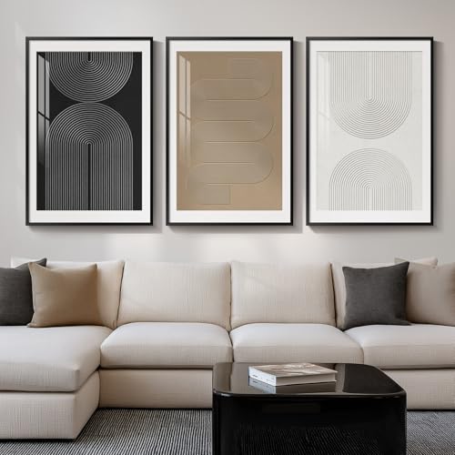 Large Framed Boho Geometric Wall Art