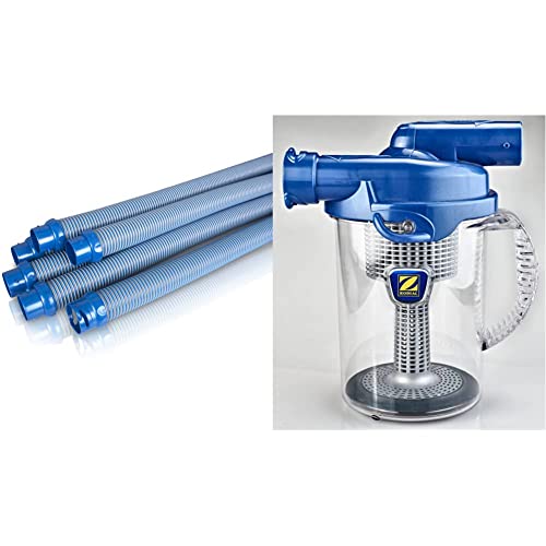 Zodiac W78055 - Juego de 6 Secciones de Mangueras Twist Lock, 6 x 1 m, para Limpiafondos de Piscina Hidráulicos + Cyclonic® Leaf Catcher