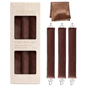 Heatless Curls Overnight Hair Care Set - Jumbo Velvet Curlers with Silk Scarf