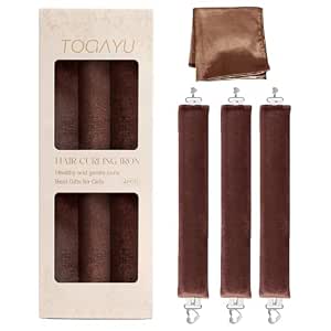Heatless Curls Overnight Hair Care Set - Jumbo Velvet Hair Curlers with Satin Scarf