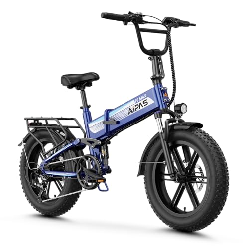 Aipas F3 Max Folding Electric Bike for Adults, Full Suspension 20' Fat Tire
