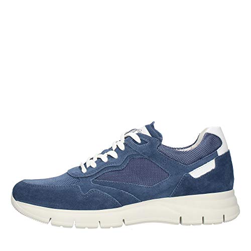  Stringata Uomo NeroGiardini E101966U in Camoscio Acqua Modello Casual. Una Calzatura Comoda Adatta per Tutte Le Occasioni. Primavera-Estate 2021. EU 42