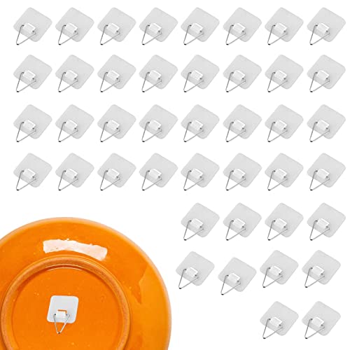 Youding Colgadores de platos, ganchos adhesivos para la pared, gancho adhesivo de pared sin clavos para baño, cocina, departamento
