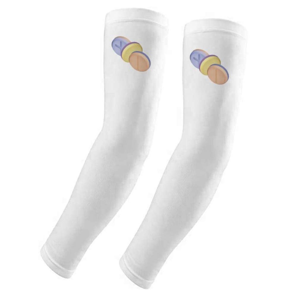 Guante protección UV solar elástico transpirable estampado patrón píldoras 5