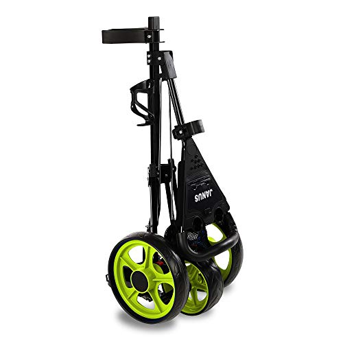 Janus Golf Push Cart, Golf cart for Golf Bag, Golf Pull cart for Golf Clubs, Golf Push carts 3 Wheel Folding, Golf Accessories for Men Women/Kids Golf Clubs Golf cart Accessories and necessitie