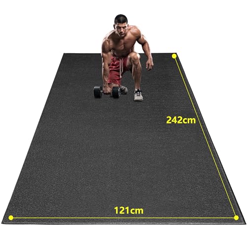 BesWin Yogamatte XXL, Große Sportmatte Fitnessmatte 244 cm x 122 cm x 6mm Dicke, Extra dicke Trainingsmatten Rutschfest, Hoher Dichte Ultra Haltbar PVC für Fitness, Pilates, Indoor/Outdoor Geeignet BesWin Yogamatte XXL, Große Sportmatte Fitnessmatte 244 cm x 122 cm x 6mm Dicke, Extra dicke Trainingsmatten Rutschfest, Hoher Dichte Ultra Haltbar PVC für Fitness, Pilates, Indoor/Outdoor Geeignet